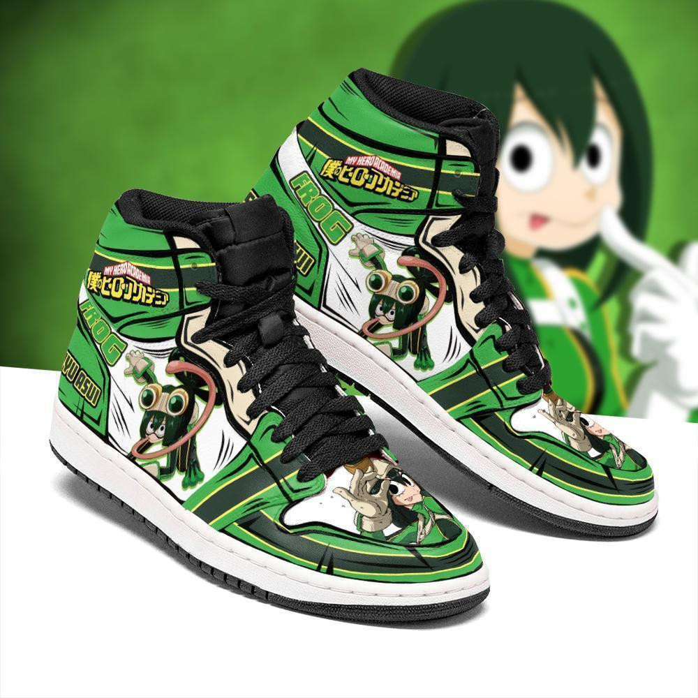 Tsuyu Asui J1s Sneakers BNHA Froppy Shoes -  My Hero Academia - Angle 2