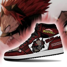 BNHA Eijiro Kirishima J1s Sneakers Red Riot Shoes -  My Hero Academia - Angle 3