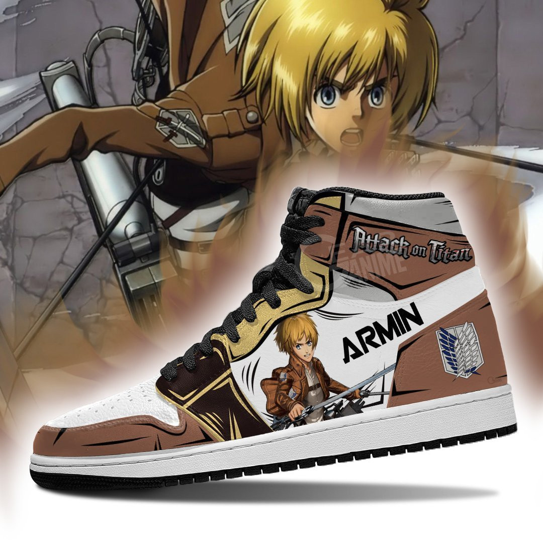 Armin Arlert Sneakers Anime Shoes -  attack on titan - Angle 3
