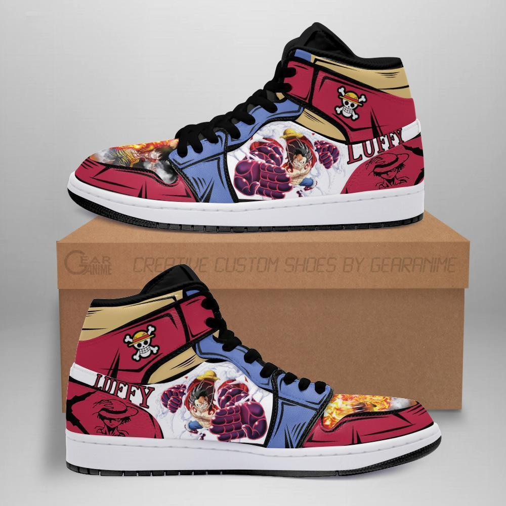 Monkey D. Luffy Gear Fourth Custom Anime Shoes For One Piece Fans -  One Piece - Angle 1