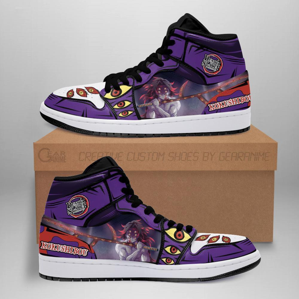 Kokushibou Sneakers Anime Shoes -  Demon Slayer: Kimetsu no Yaiba - Angle 1