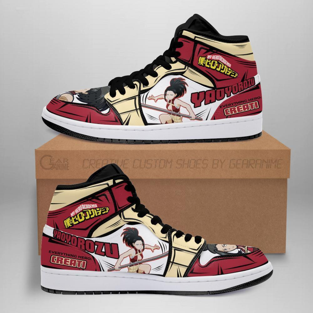 BNHA Momo Yaoyorozu J1s Sneakers -  My Hero Academia - Angle 1