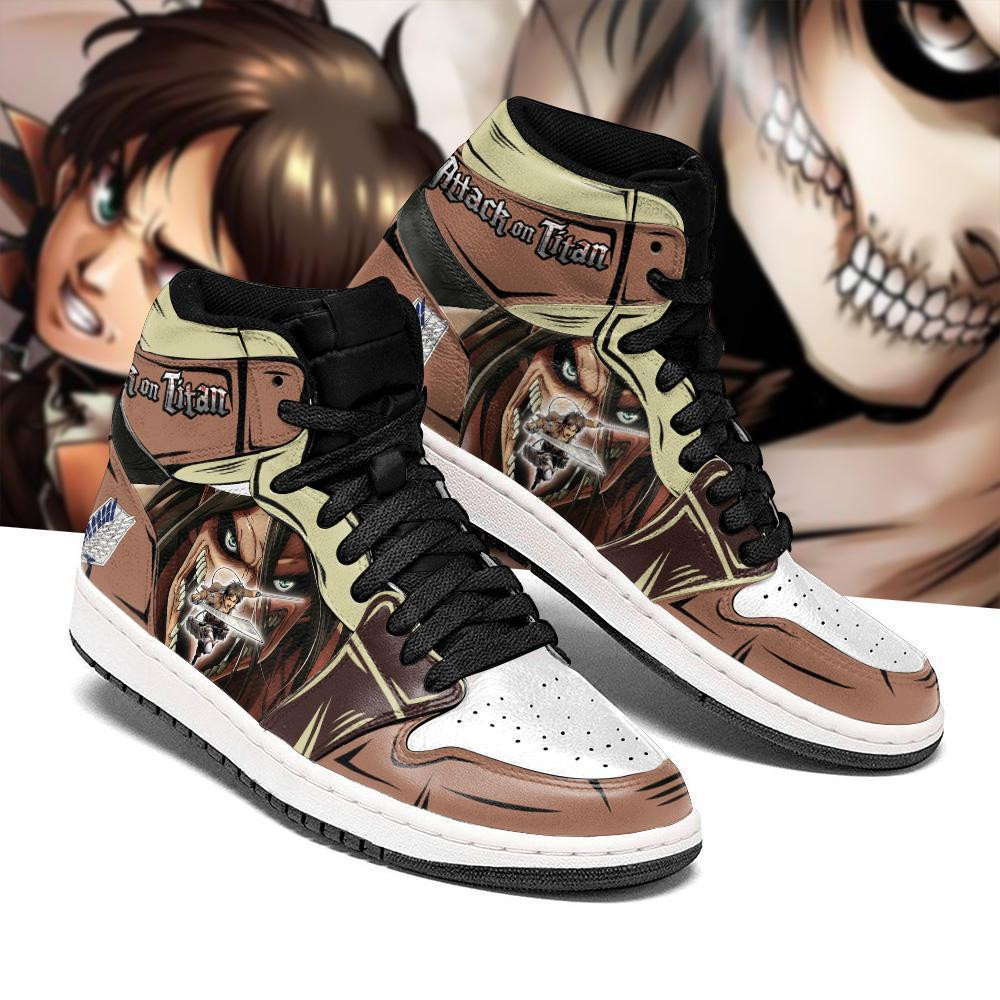 Eren Yeager Titan Sneakers AOT Anime Shoes -  attack on titan - Angle 2