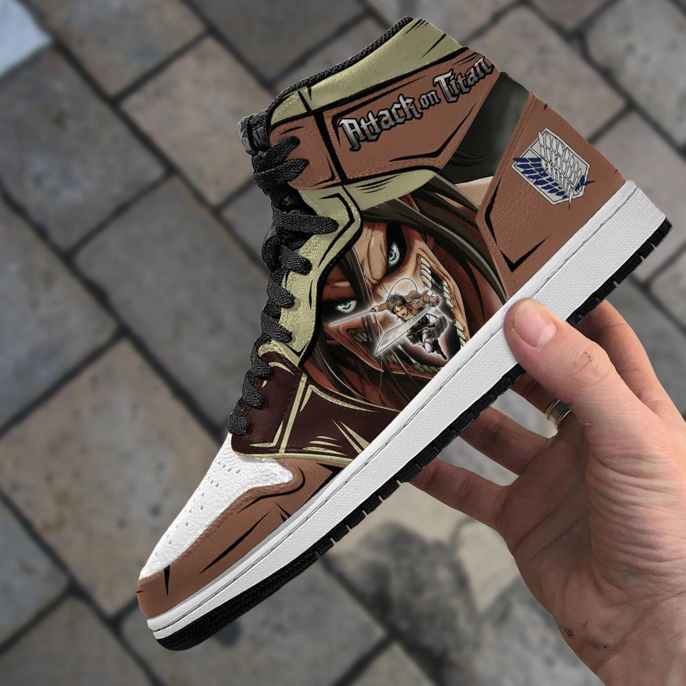 Eren Yeager Titan Sneakers AOT Anime Shoes -  attack on titan - Angle 4