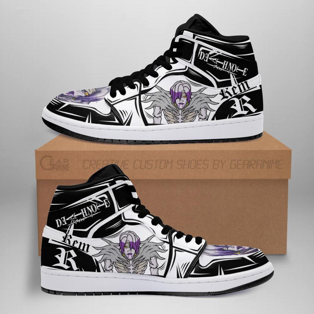 Rem Custom J1 Sneakers Death Note Anime -  Death Note - Angle 1