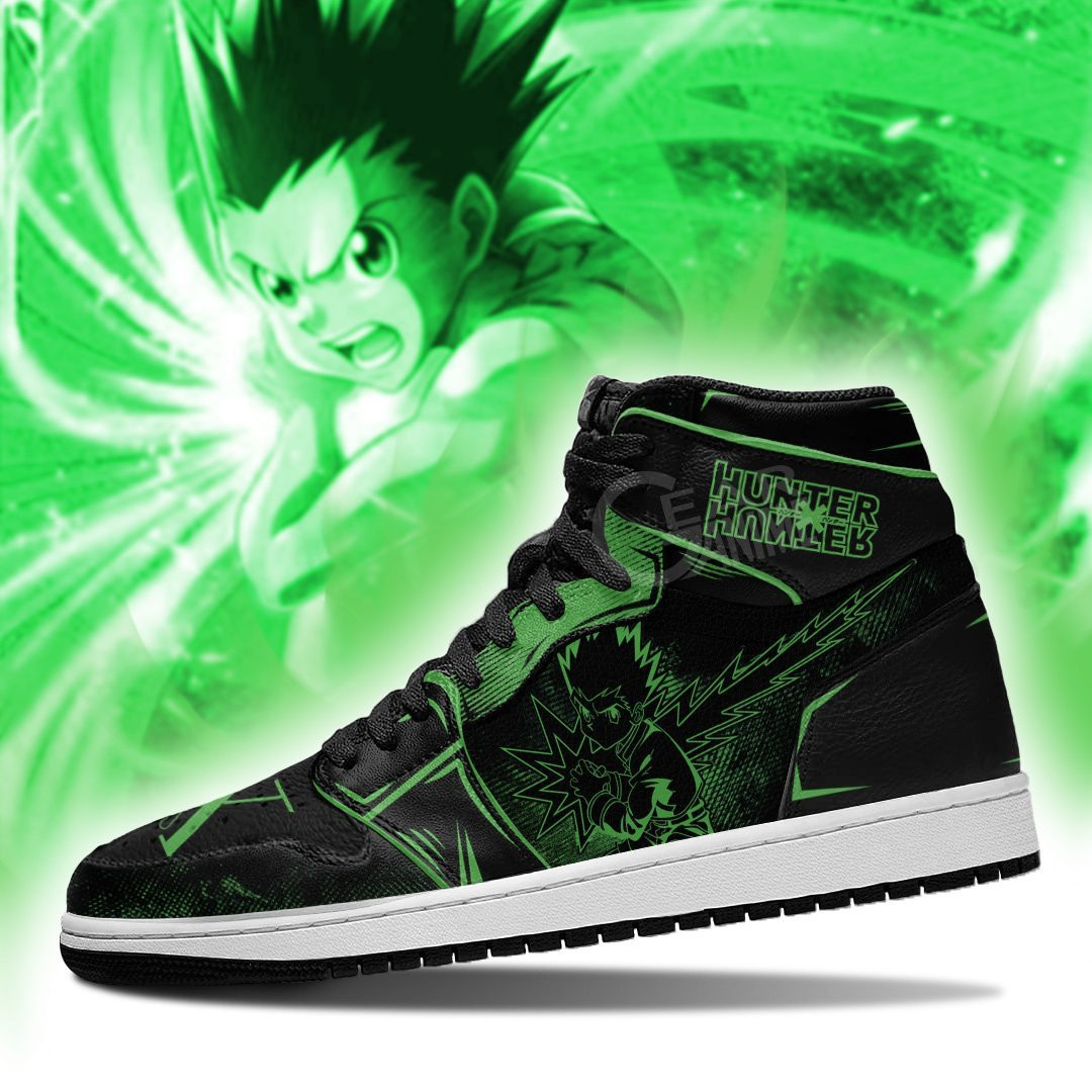 Gon Freecss Sneakers Dark Anime Shoes -  Hunter x Hunter - Angle 3