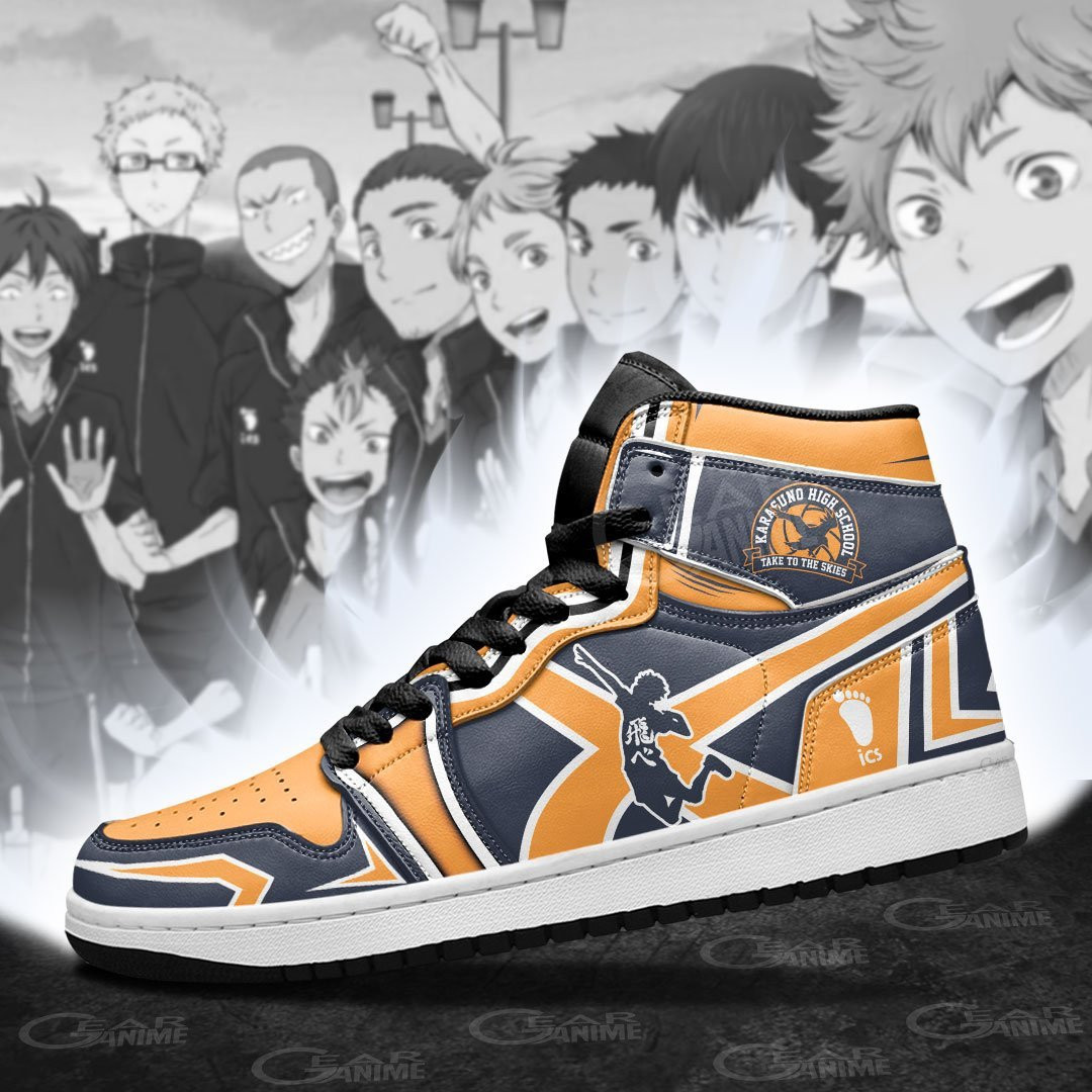 Karasuno High Sneakers Haikyuu Anime Shoes -  Haikyu!! - Angle 5