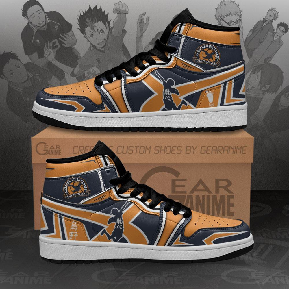 Karasuno High Sneakers Haikyuu Anime Shoes -  Haikyu!! - Angle 1
