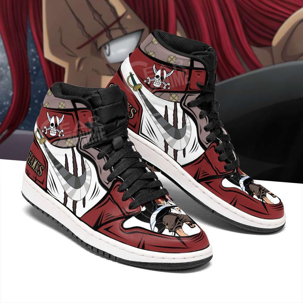 Red Haired Shanks J1s Sneakers Comfort Fit Gryphon Sword -  One Piece - Angle 3