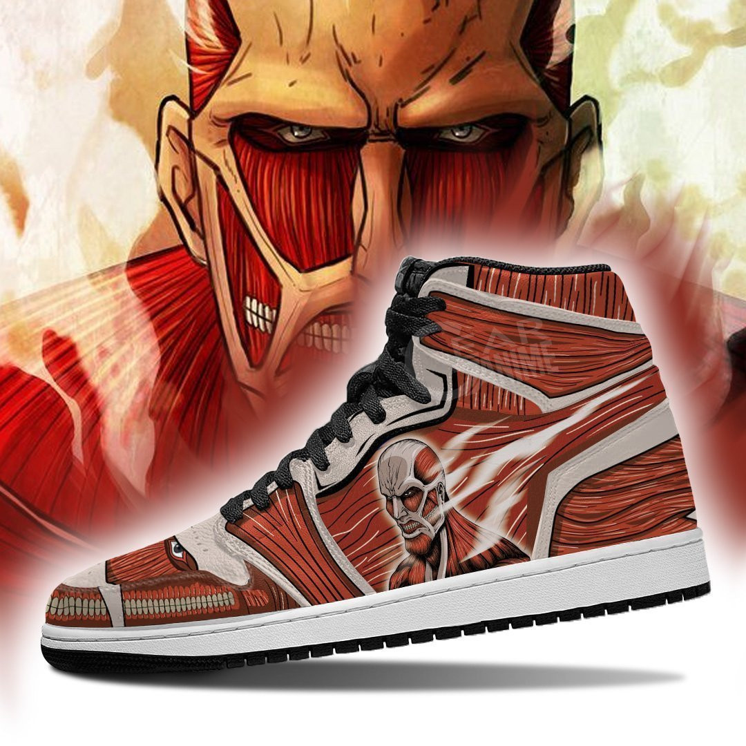 Colossal Titan Sneakers Shingeki Anime Sneakers -  attack on titan - Angle 3