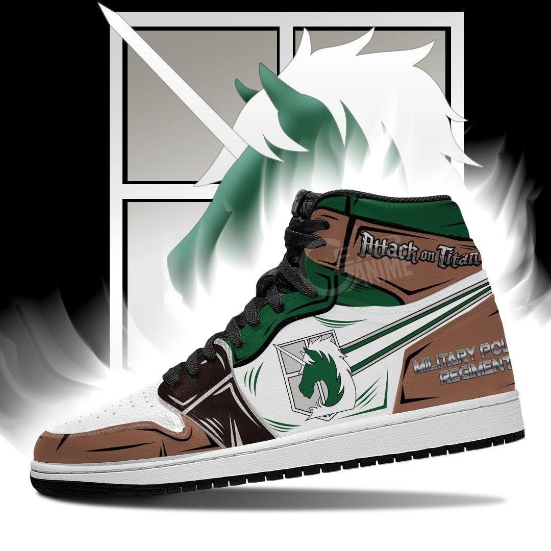 Military Police Sneakers Shingeki Anime Sneakers -  attack on titan - Angle 3