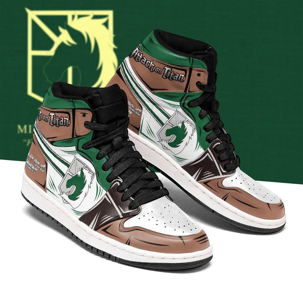 Military Police Sneakers Shingeki Anime Sneakers -  attack on titan - Angle 2