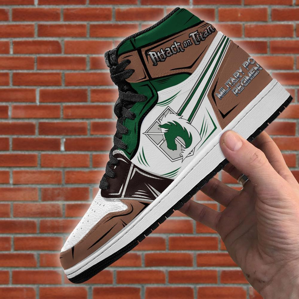 Military Police Sneakers Shingeki Anime Sneakers -  attack on titan - Angle 4
