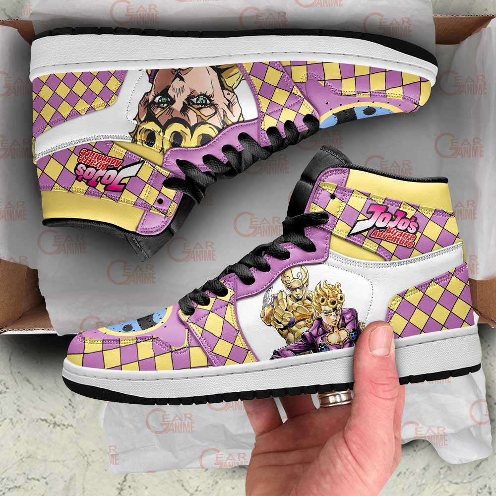 JoJo's Bizarre Adventure Sneakers Giorno Giovanna Anime Shoes - 2 - GearAnime