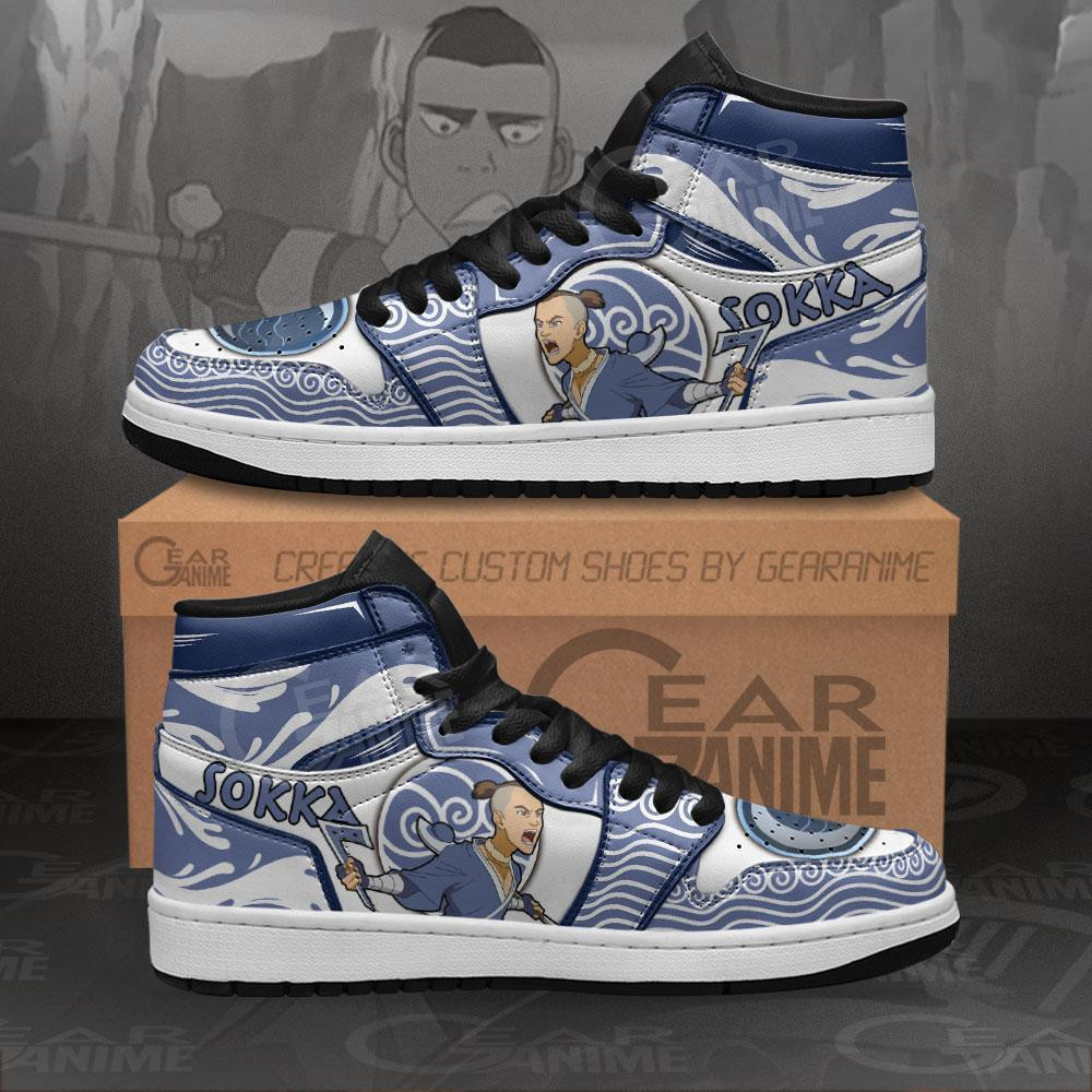 Sokka Custom J1 Sneakers Avatar The Last Airbender Anime -  Avatar The last Airbender - Angle 1