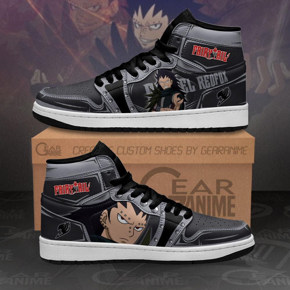 Gajeel Redfox Custom J1 Sneakers Fairy Tail Anime -  Fairy Tail - Angle 1