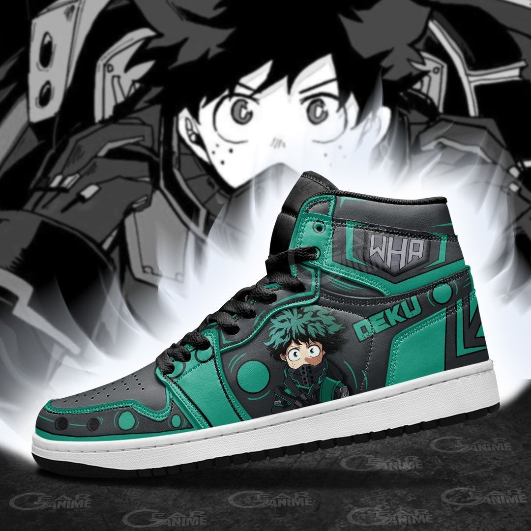 Musketeer Izuku Midoriya Deku J1s Sneakers -  My Hero Academia - Angle 4