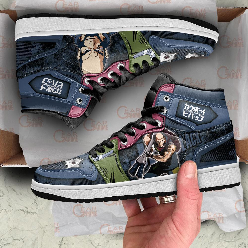 Cowboy Beebop Jet Black Sneakers Custom Anime Shoes - 3 - GearAnime