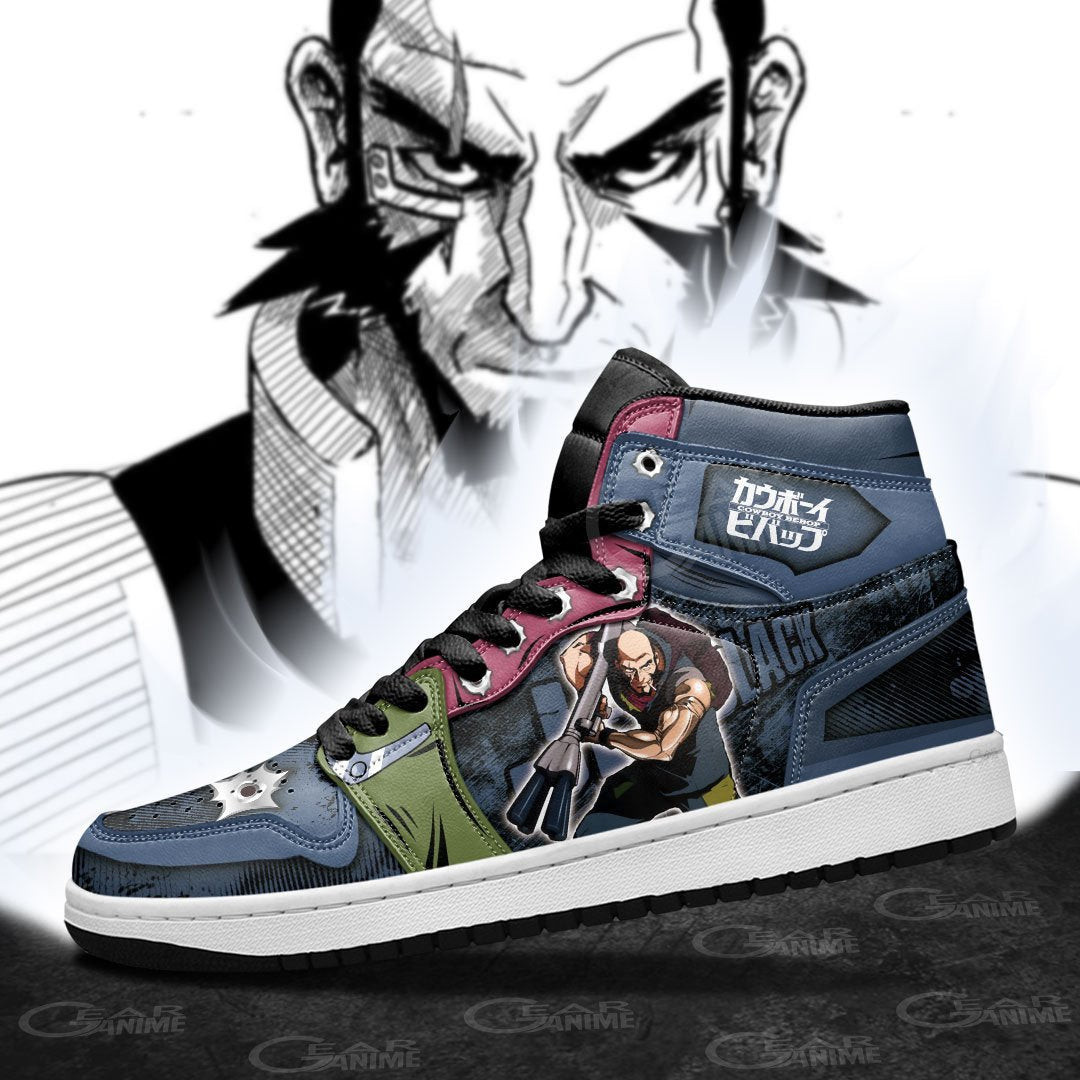 Cowboy Beebop Jet Black Sneakers Custom Anime Shoes - 4 - GearAnime