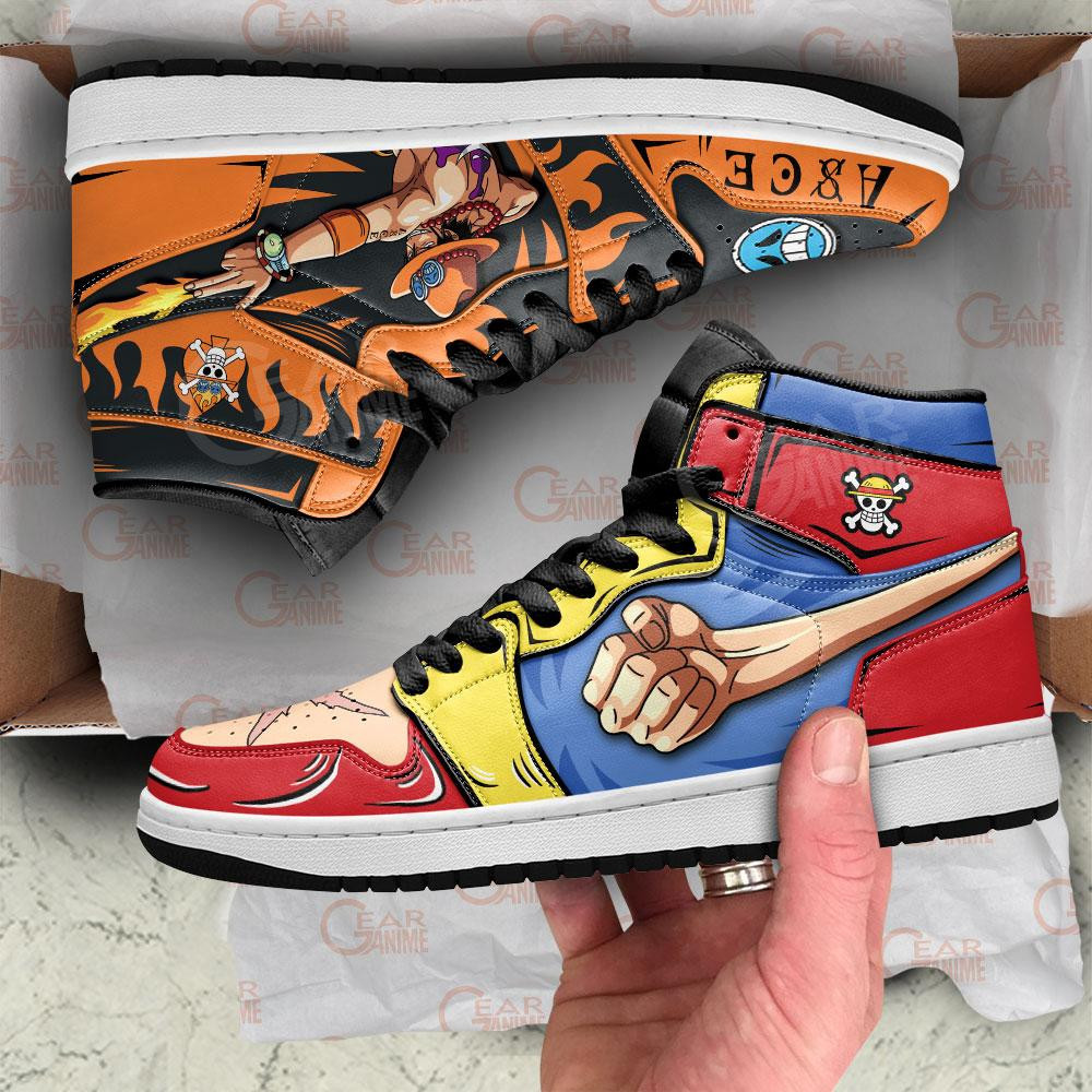 Monkey D. Luffy And Portgas D. Ace J1s Sneakers One Piece Shoes -  One Piece - Angle 2