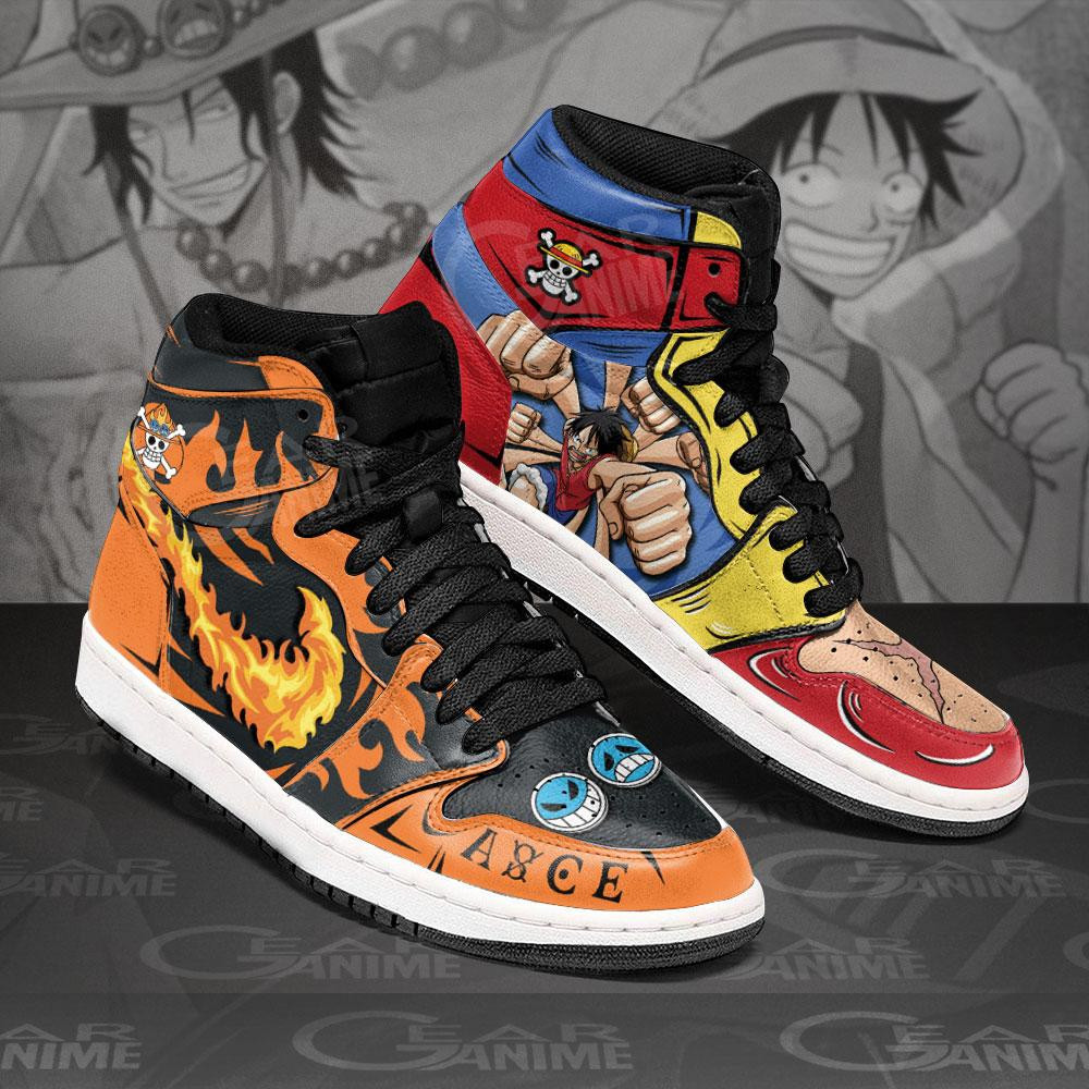 Monkey D. Luffy And Portgas D. Ace J1s Sneakers One Piece Shoes -  One Piece - Angle 3