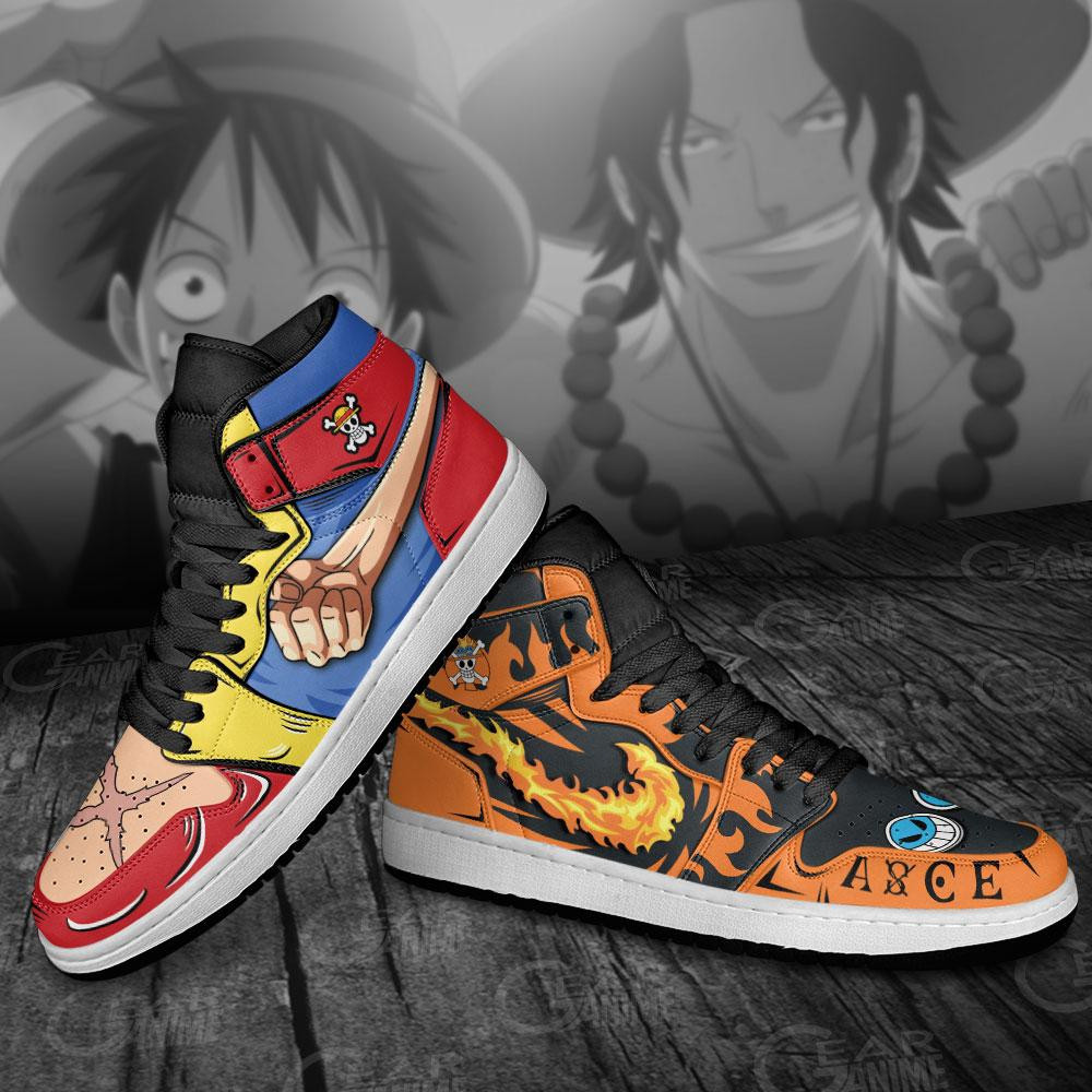 Monkey D. Luffy And Portgas D. Ace J1s Sneakers One Piece Shoes -  One Piece - Angle 4