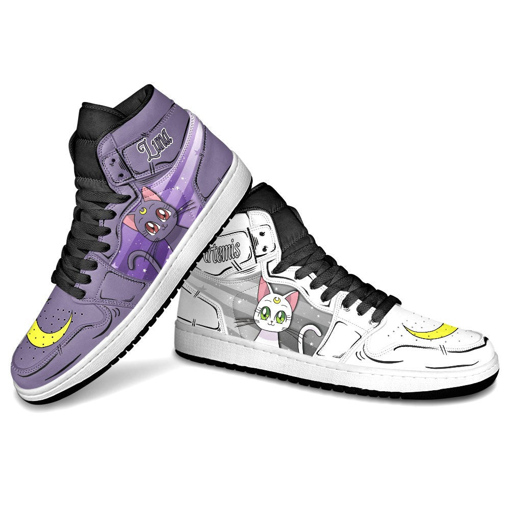 Luna and Artemis Sneakers Sailor Anime Shoes -  Sailor Moon - Angle 4