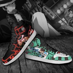 Tanjiro and Muzan Sneakers Anime Shoes -  Demon Slayer: Kimetsu no Yaiba - Angle 4