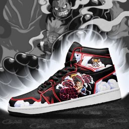 Monkey D. Luffy Snakeman Gear 4 Custom Anime Shoes -  One Piece - Angle 1