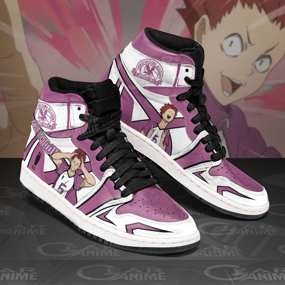 Shiratorizawa Satori Tendou Sneakers Haikyuu Anime Shoes -  Haikyu!! - Angle 2