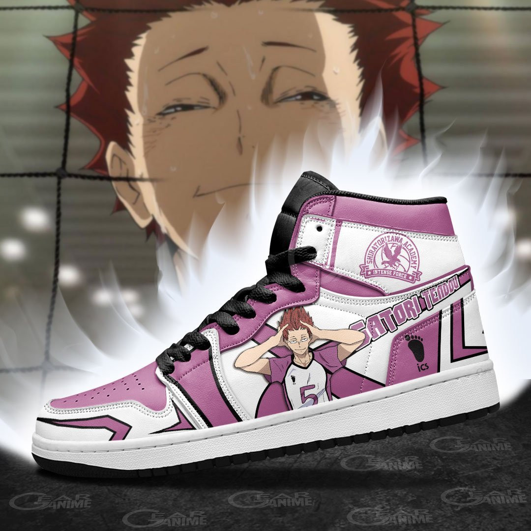 Shiratorizawa Satori Tendou Sneakers Haikyuu Anime Shoes -  Haikyu!! - Angle 3