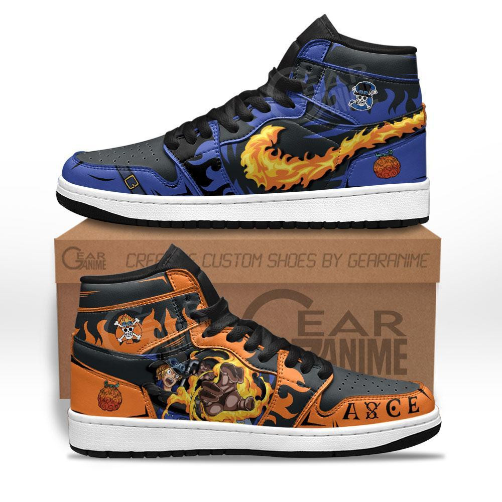Sabo and Portgas Ace Sneakers Anime One Piece Shoes -  One Piece - Angle 1