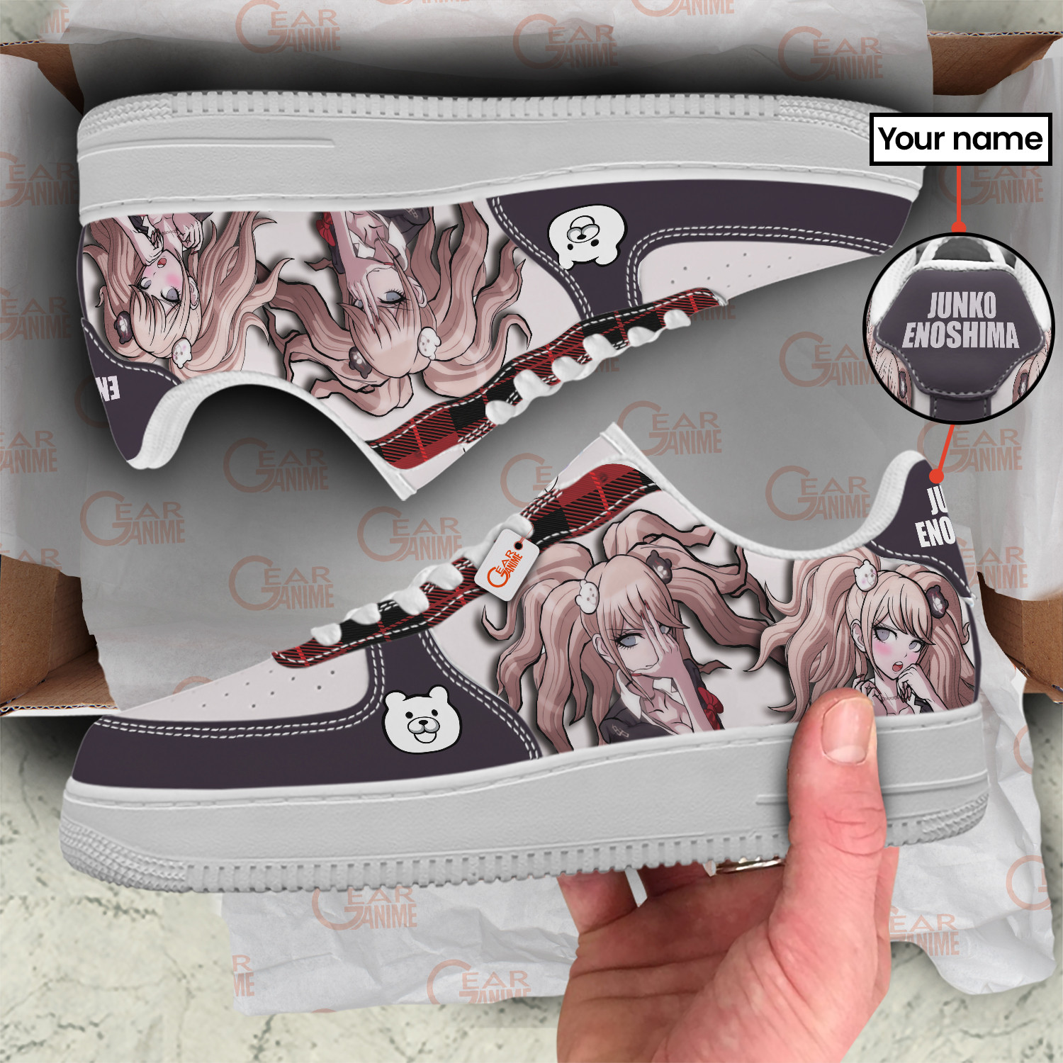 Junko Enoshima Personalized Low-Top Sneakers-GearAnime.com