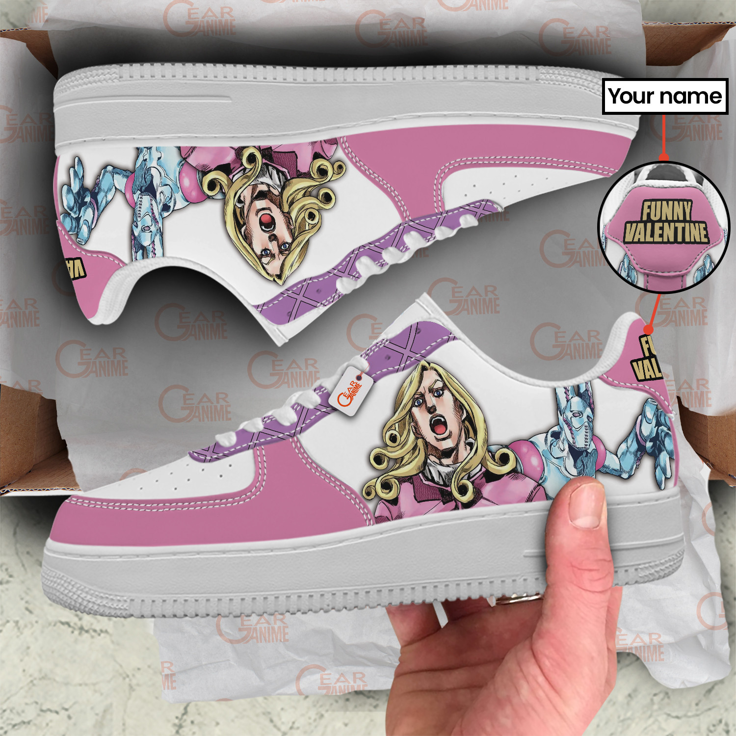 Funny Valentine Personalized Low-Top Sneakers-GearAnime.com