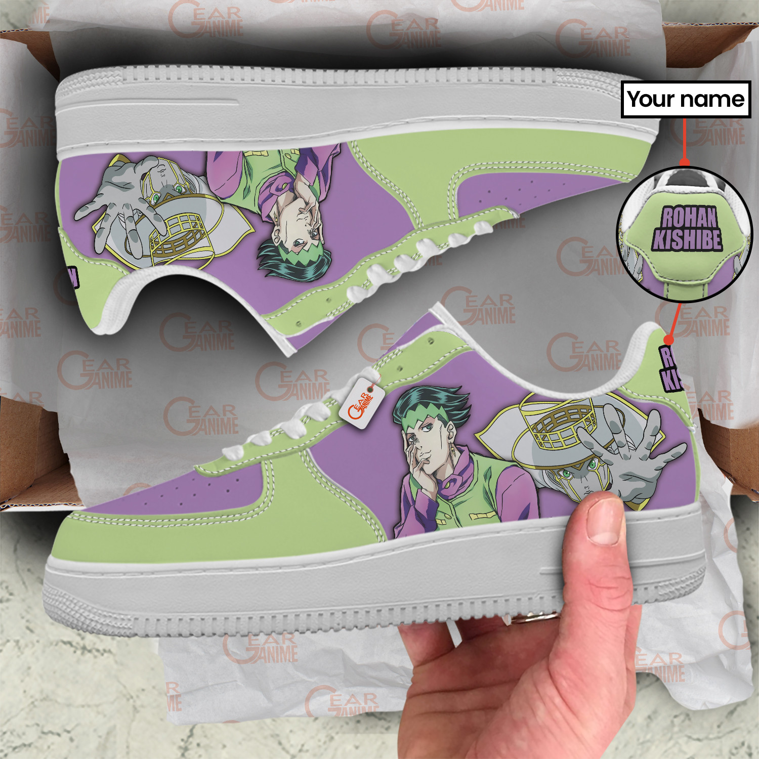 Rohan Kishibe Personalized Low-Top Sneakers-GearAnime.com