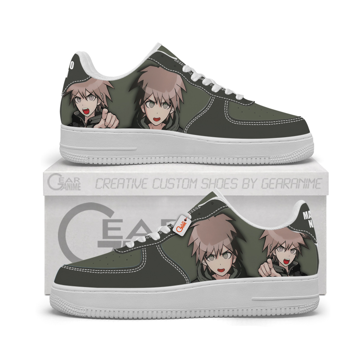 Makoto Naegi Personalized Low-Top Sneakers-GearAnime.com