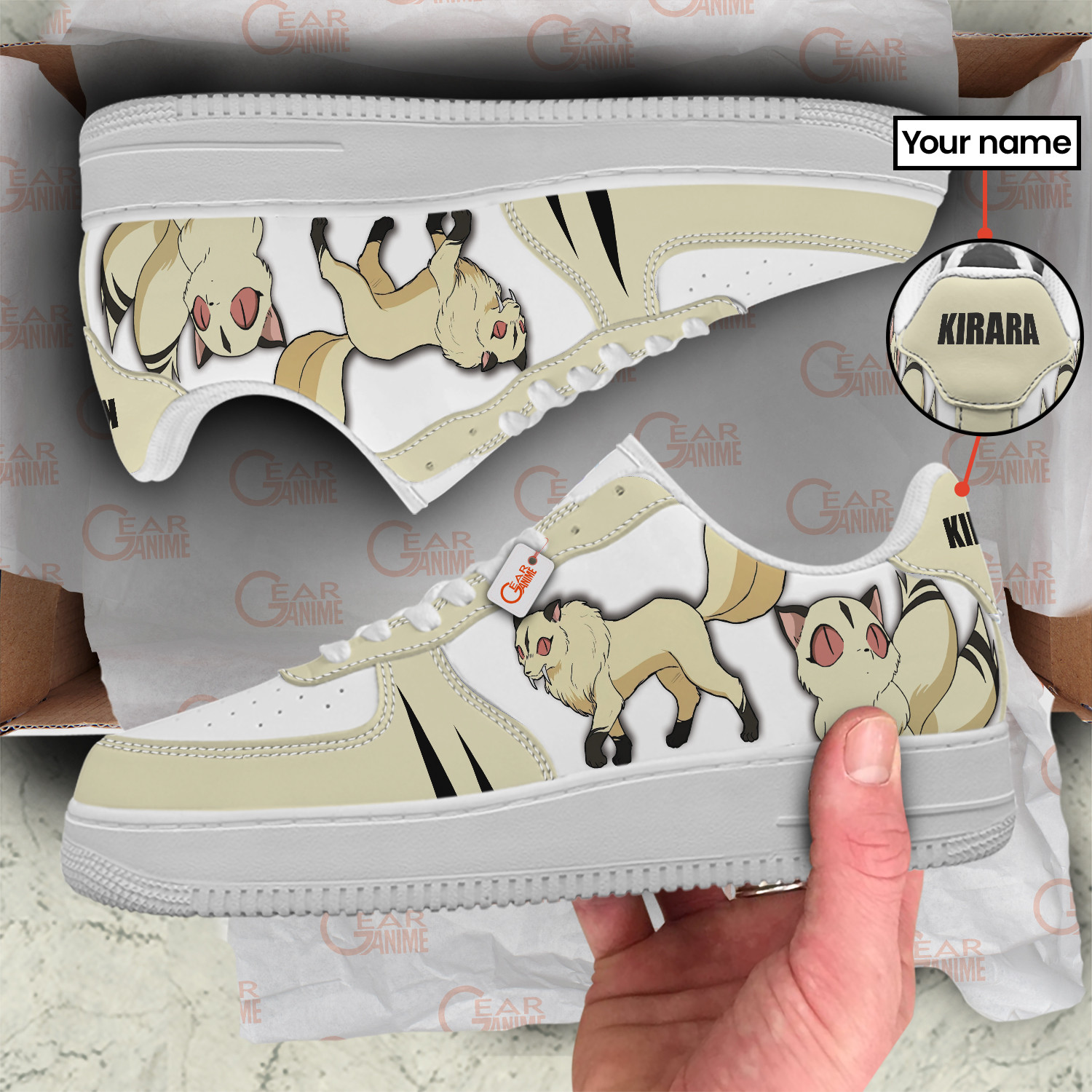 Kirara Personalized Low-Top Sneakers-GearAnime.com