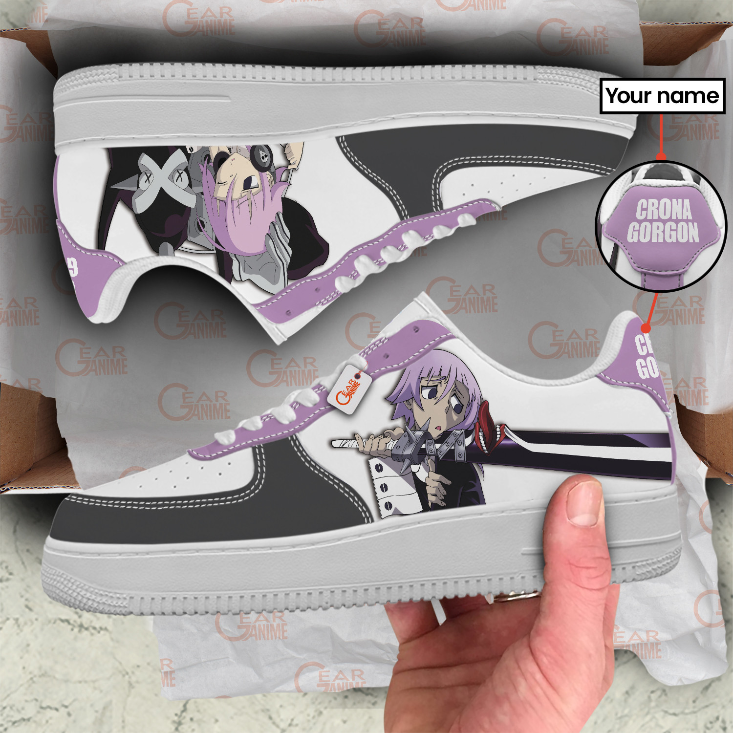 Crona Gorgon Personalized Low-Top Sneakers-GearAnime.com