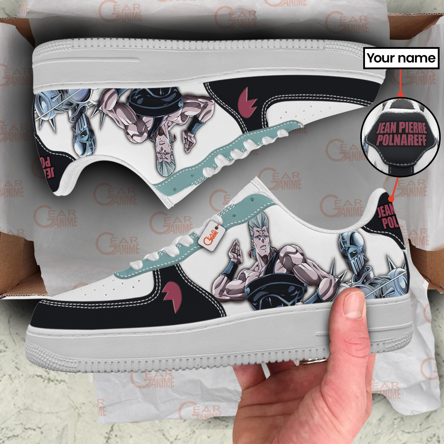 Jean Pierre Polnareff Personalized Low-Top Sneakers-GearAnime.com