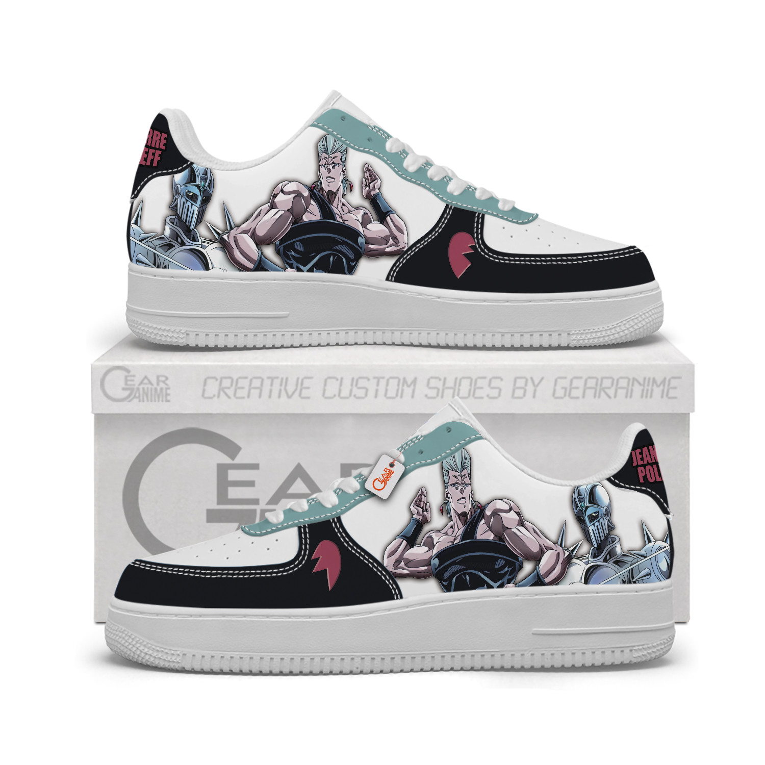 Jean Pierre Polnareff Personalized Low-Top Sneakers-GearAnime.com
