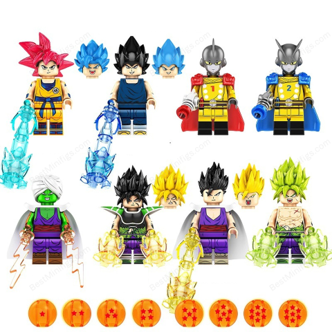 8pcs Dragon Ball Super Broly Vegeta Goku Super Saiyan God Piccolo Mini -  Best Minifigs
