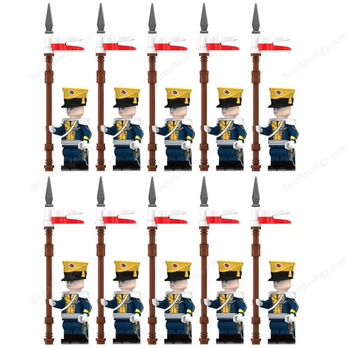 10pcs Napoleonic Wars Vistula Uhlan Regiment Minifigures Set