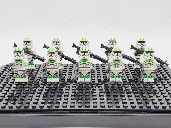 10pcs Horn Company Clone Troopers Star Wars Custom Minifigures Building Toys