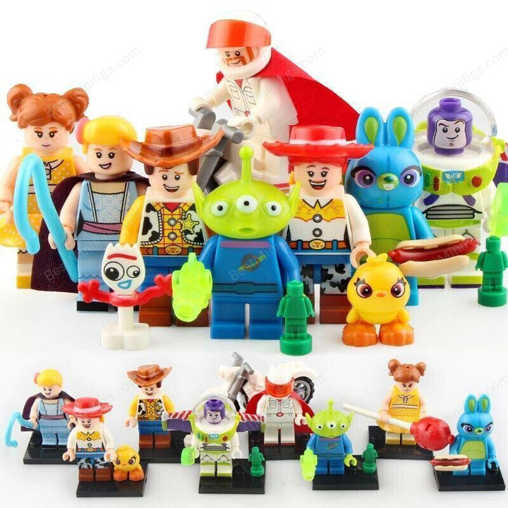 8pcs/set Toys Story 4 - Buzz Woody Jessie Bunny Bo Peep Gabby Minifigures