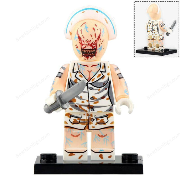 Bubble Head Nurse - Horror Themed Custom Minifigures Building Toys Gift