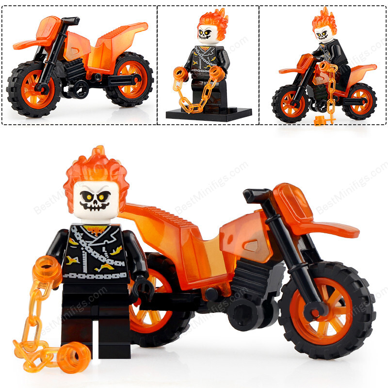 Ghost Rider (Johnny Blaze) Marvel Super Heroes Minifigures Block Toys ...