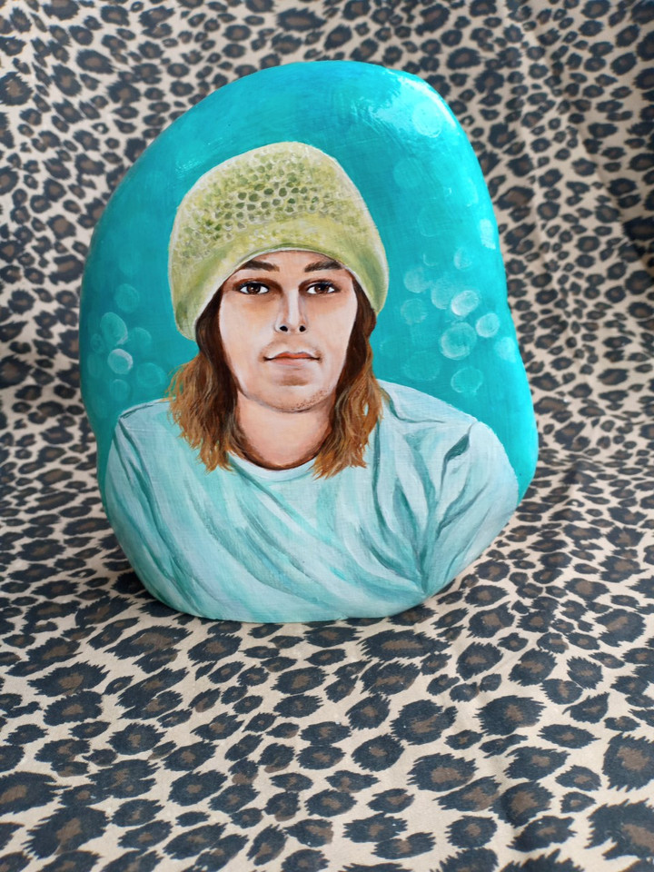 Custom Painted Rock, Hand Painted On Natural Rock Stone.