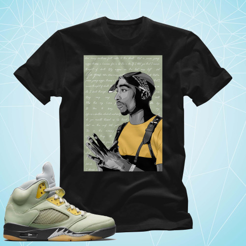 Jordan 5 Retro Jade Horizon Match Shirts - Tupac Shirts