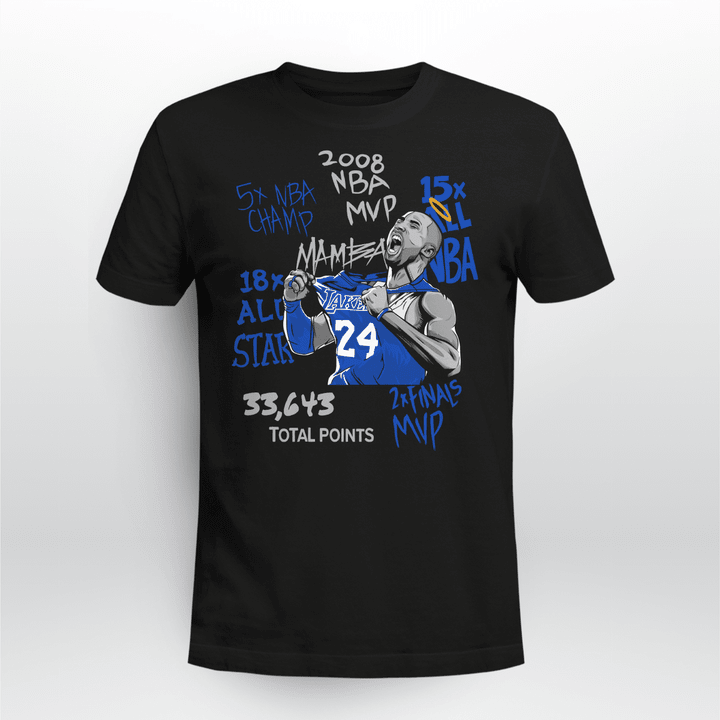 Air Jordan 5 Retro Racer Blue Match Shirts - Kobe Bryant Shirt