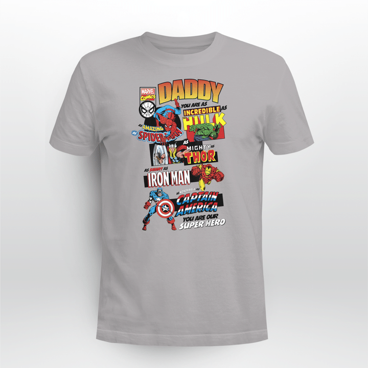 Avengers Father's Day Retro Comic Graphic T-Shirt